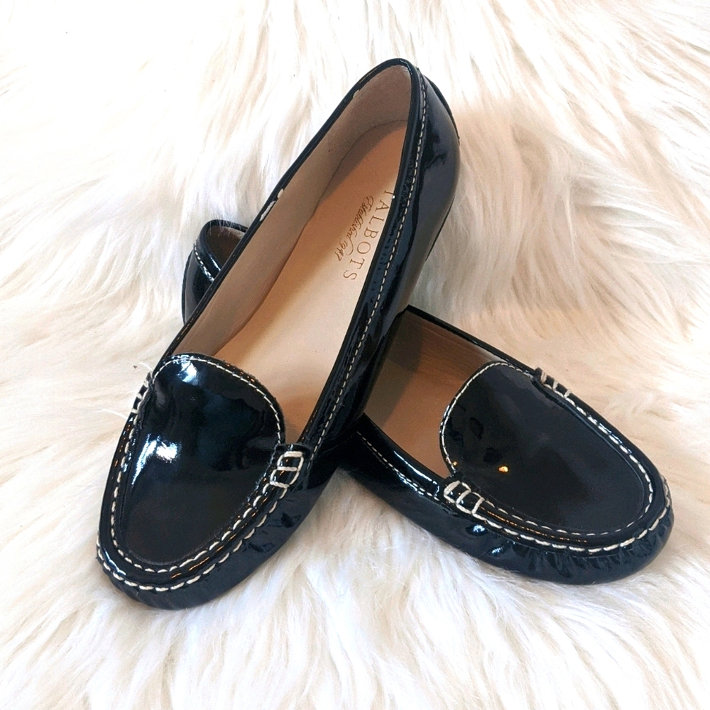 NWOT Talbots patent leather moccasin loafer